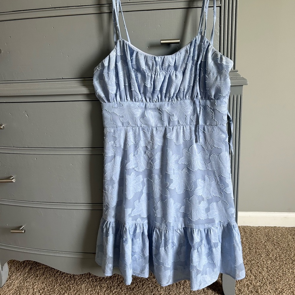 Speechless Sky Blue Smocked Dress